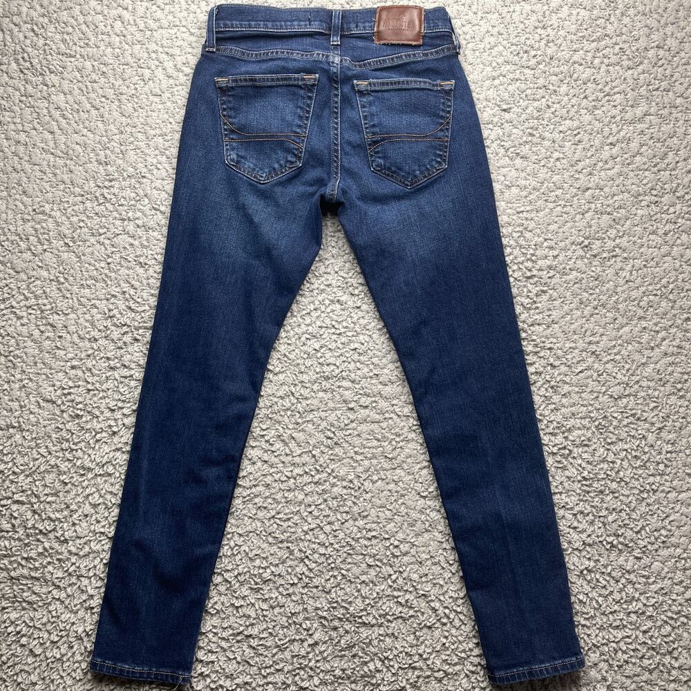 Hollister Jeans Womens 26X30 Blue Epic Flex Skinny Mid-Rise 28x28" Measurements - Picture 7 of 11